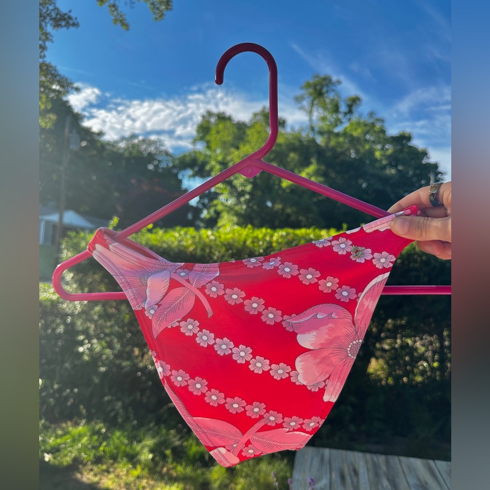 Pink and Red Floral Bikini by Cia Maritima
